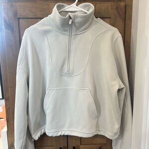 Lululemon Brushed Softstreme Ribbed Half Zip - Bone